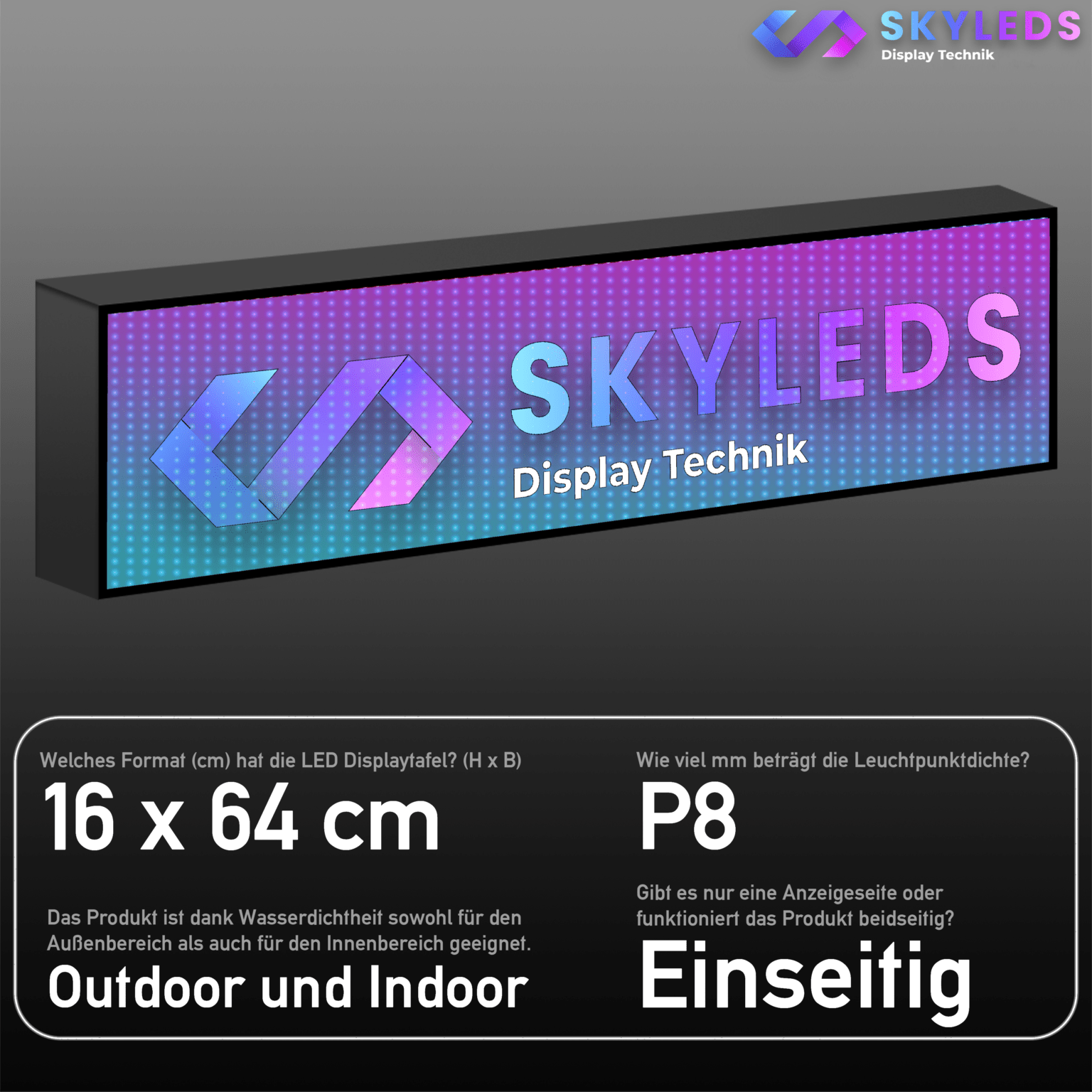 12V-24V PKW BUS AUTO 15,625 Pixels/㎡ LED Laufschrift Display Lauftext WIFI Outdoor Indoor RGB