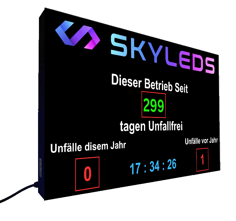 LED Unfallfreie Tage Anzeige – Sicherheit, die sichtbar motiviert