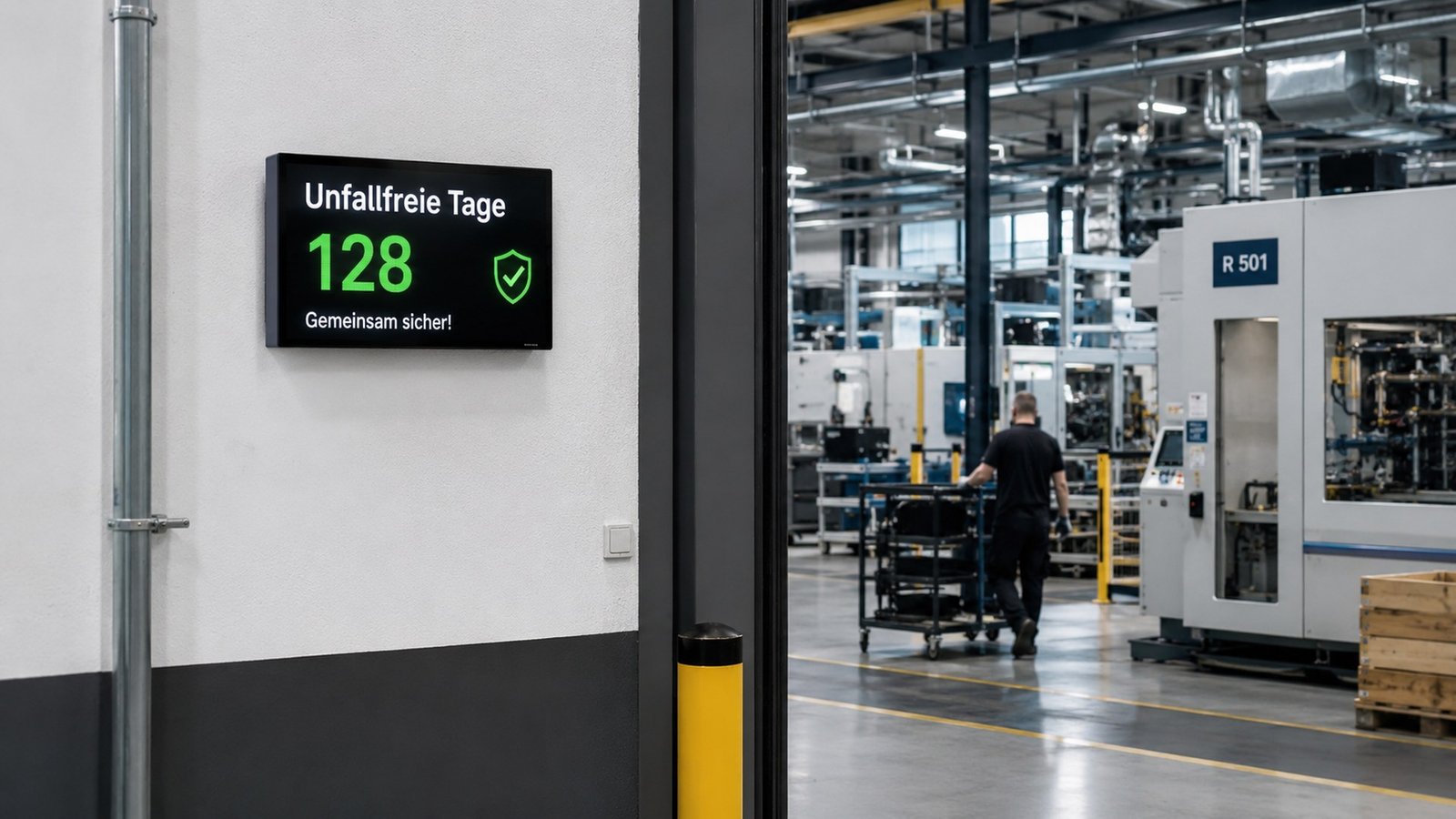 Skyleds Arbeitsschutz LED Anzeige für unfallfreie Tage