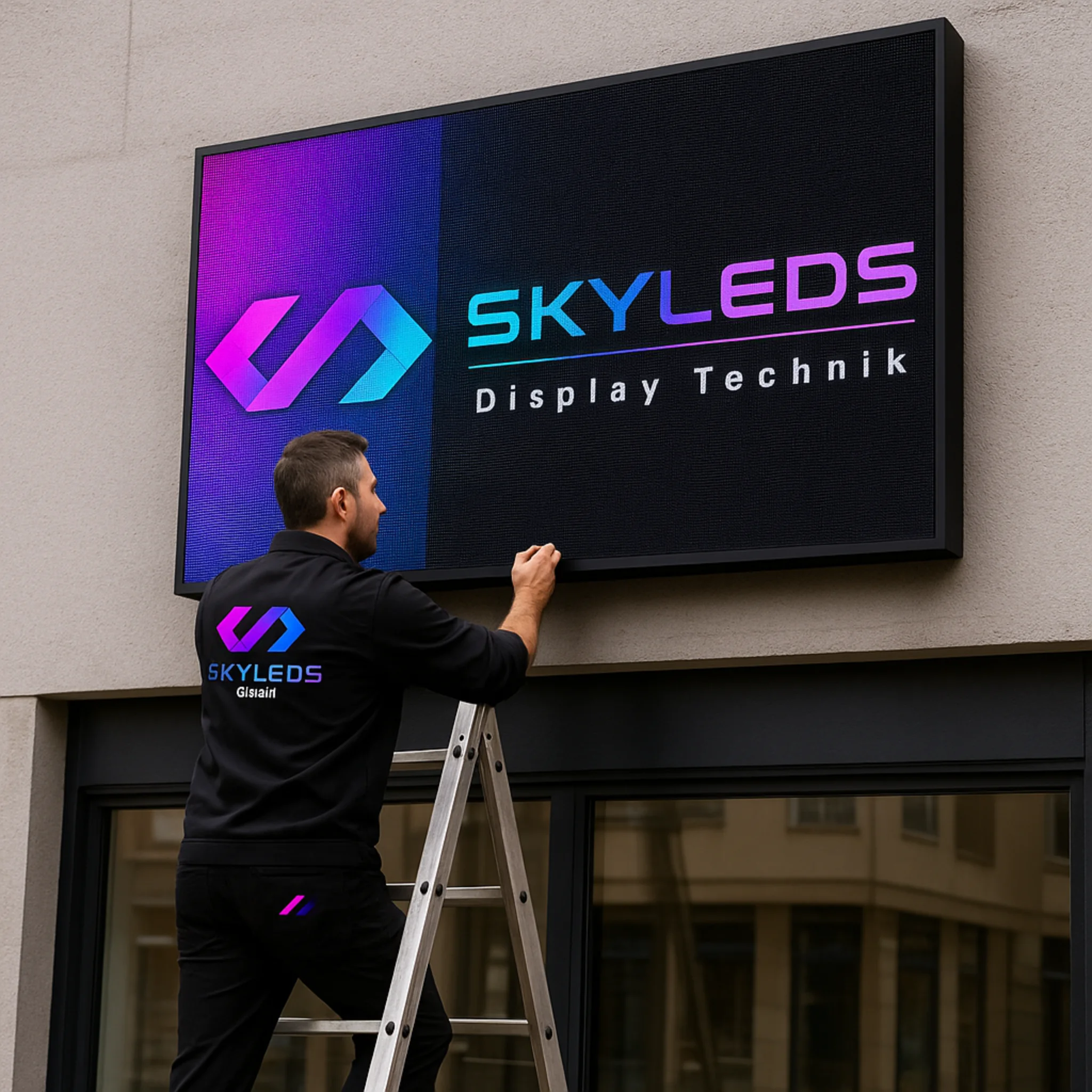 Berliner Stadtreinigungsbetriebe BSR Skyleds LED Anzeigetafel Referenz