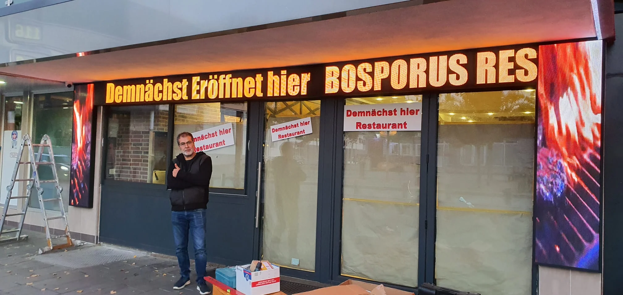 Bosporus Restaurant Bergisch Gladbach Skyleds LED Display Referenz