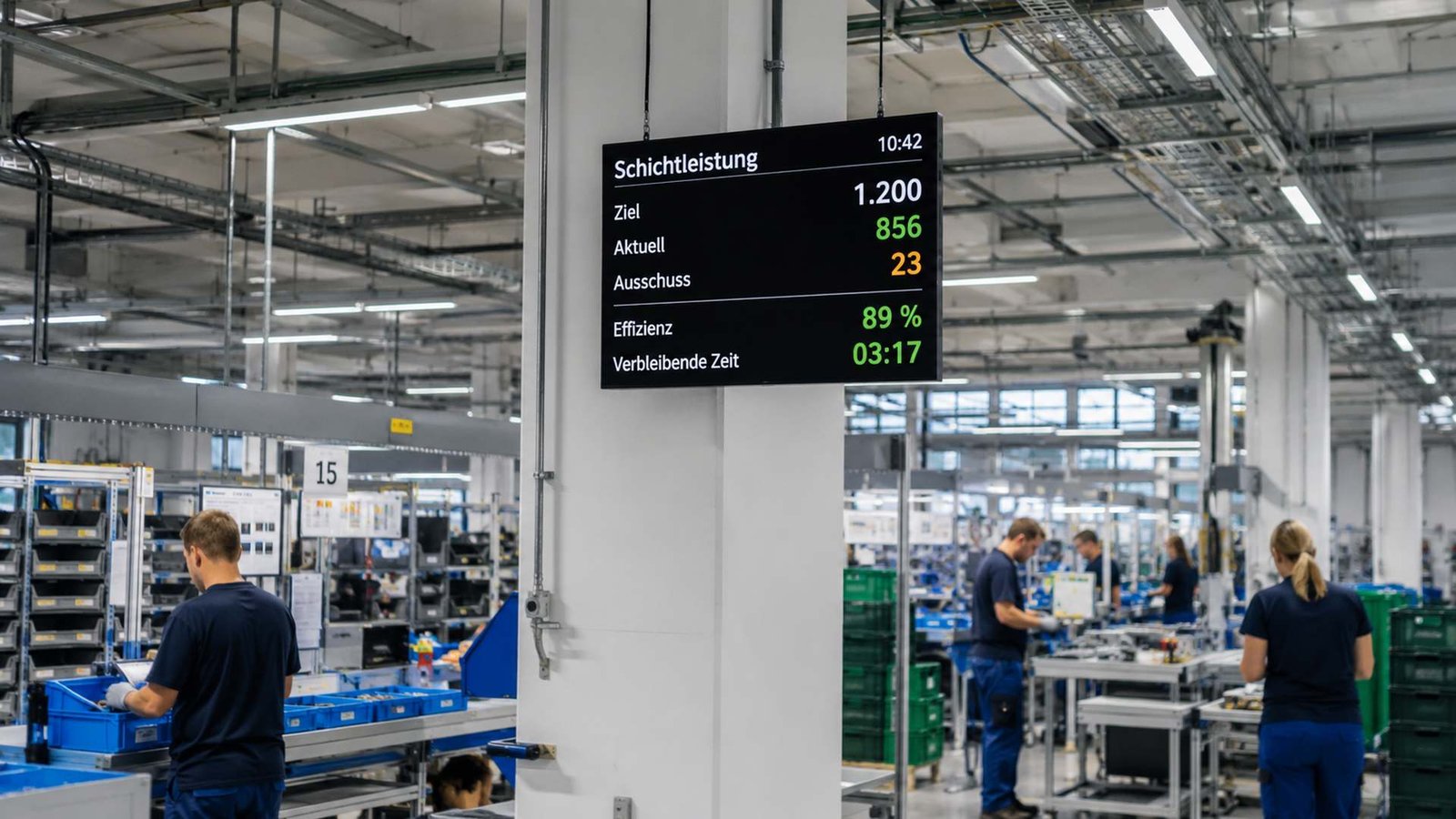 Datenfluss von vorhandener Datenquelle über Schnittstelle zur Skyleds LED-Anzeige