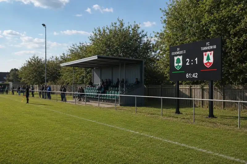 Outdoor LED Spielstandsanzeige bei Dunkelheit und schwierigen Lichtverhältnissen
