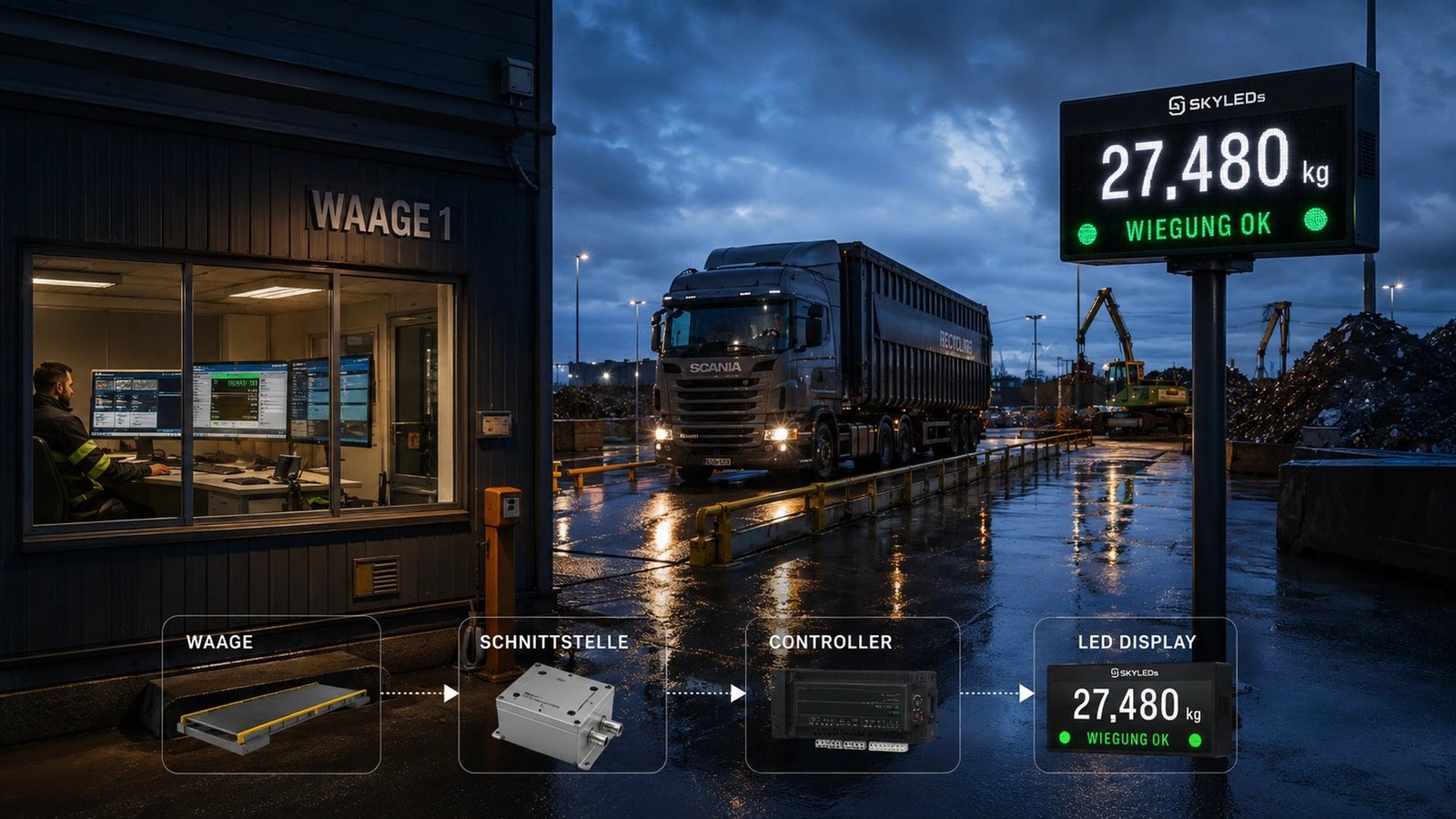 Steuerung von LED Displays bei einer Indoor LED Lösung von Skyleds