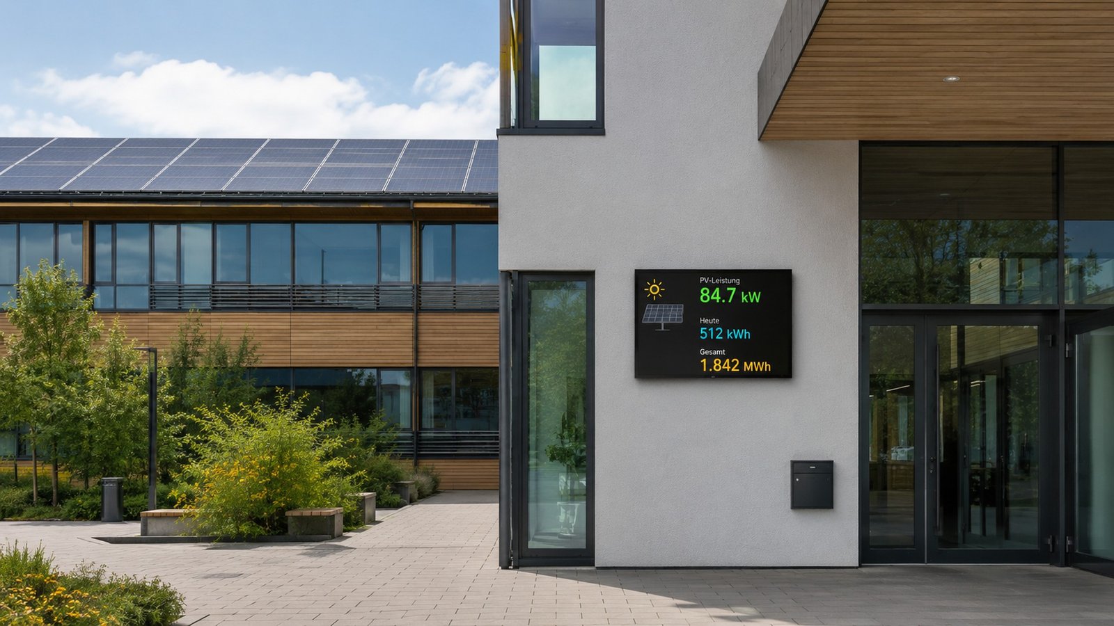 LED Werbedisplay im realen Gewerbeeinsatz