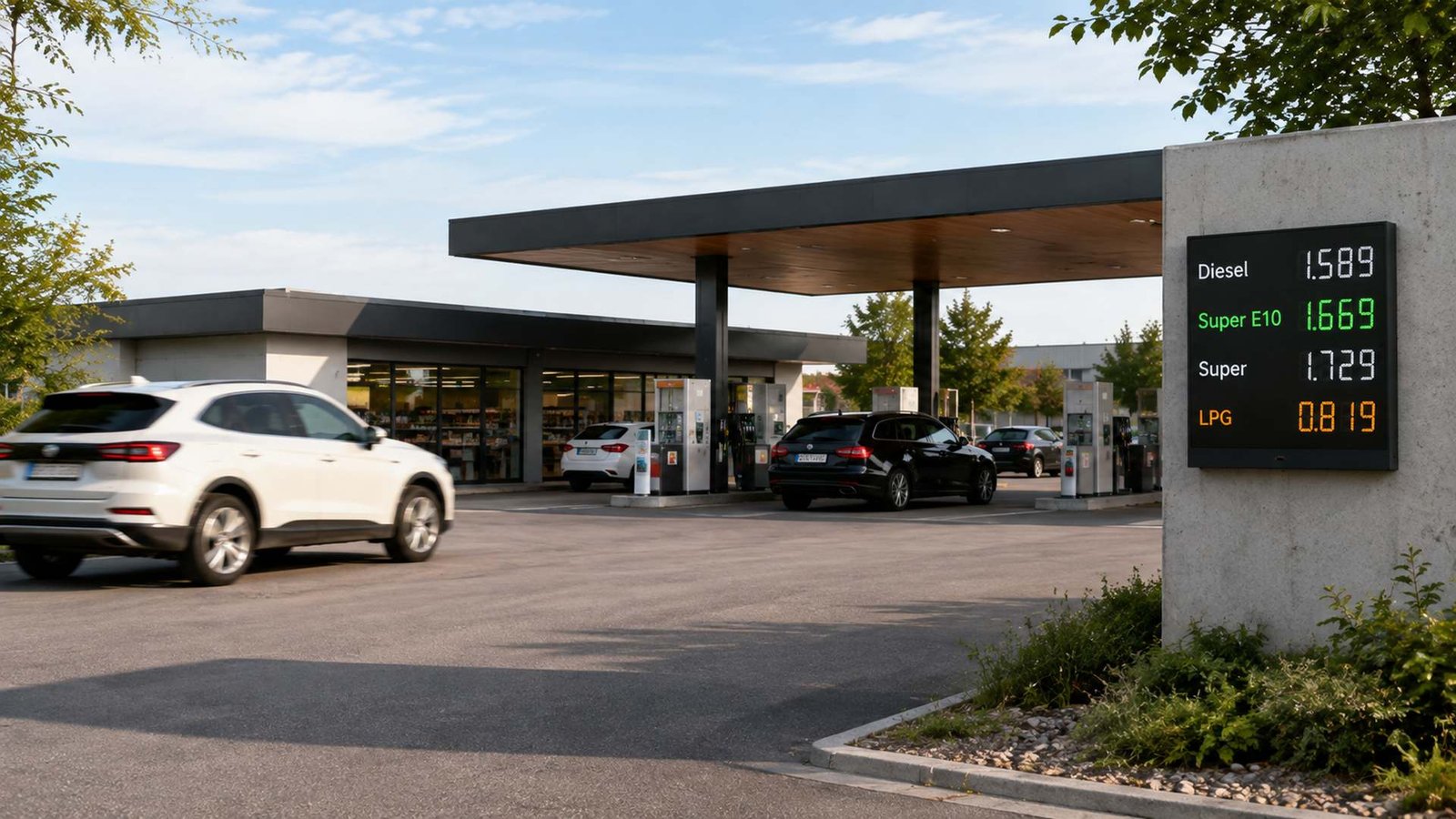 Outdoor LED Preisanzeige mit hoher Sichtbarkeit für Tankstellen und Zufahrten